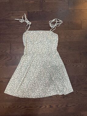 Mint Floral Tie-Shoulder Dress